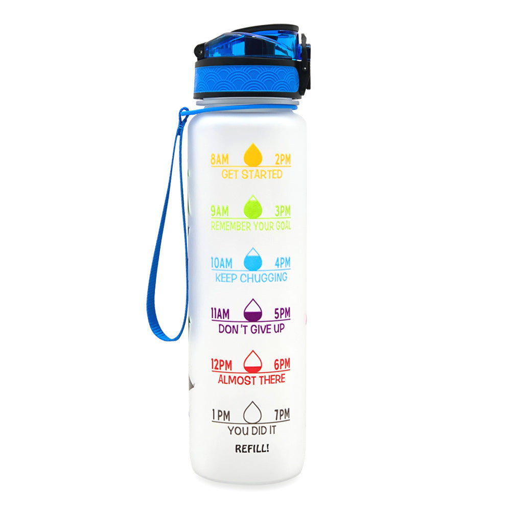 Bouteille d'eau en Tritan 1L avec marqueur de temps