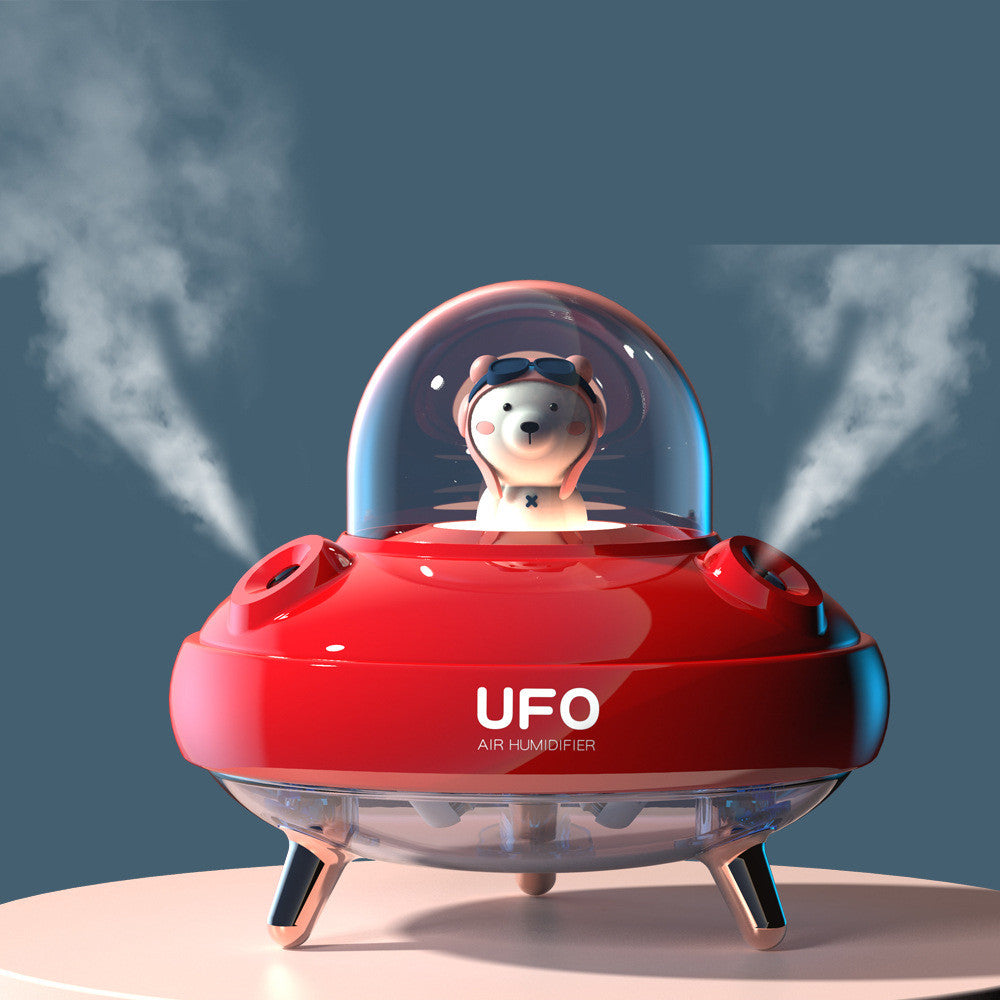 Humidificateur d’air Ultrasonique sans fil à double Buses en forme d'OVNI