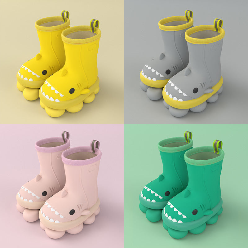 Bottes de Pluie en Caoutchouc Imperméable pour Enfant