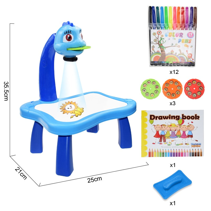 Table de Dessin en Jouet pour Enfant avec Projecteur DEL
