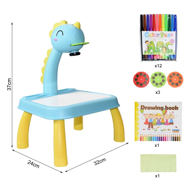 Table de Dessin en Jouet pour Enfant avec Projecteur DEL