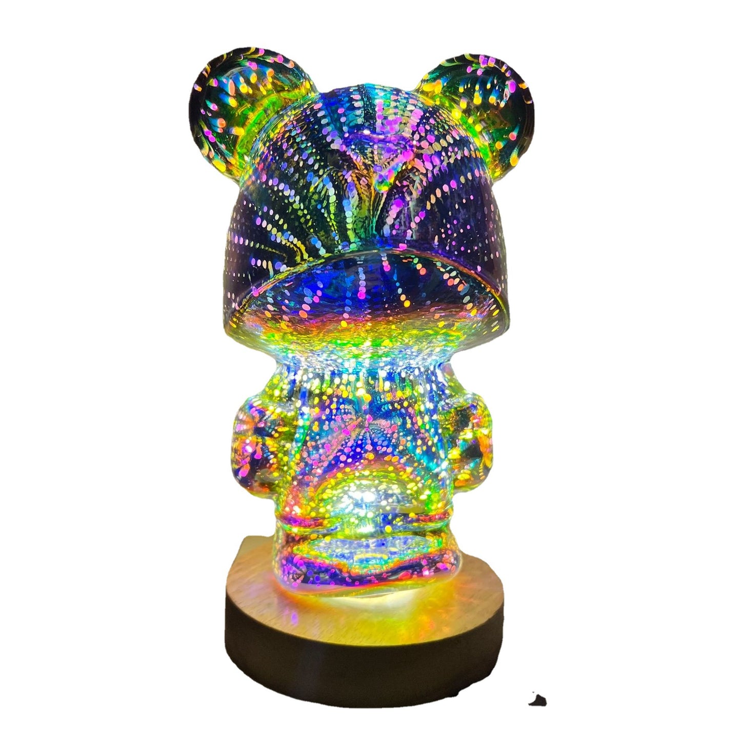 Lampe de table 3D, veilleuse et décoration en forme d’ours lumineux