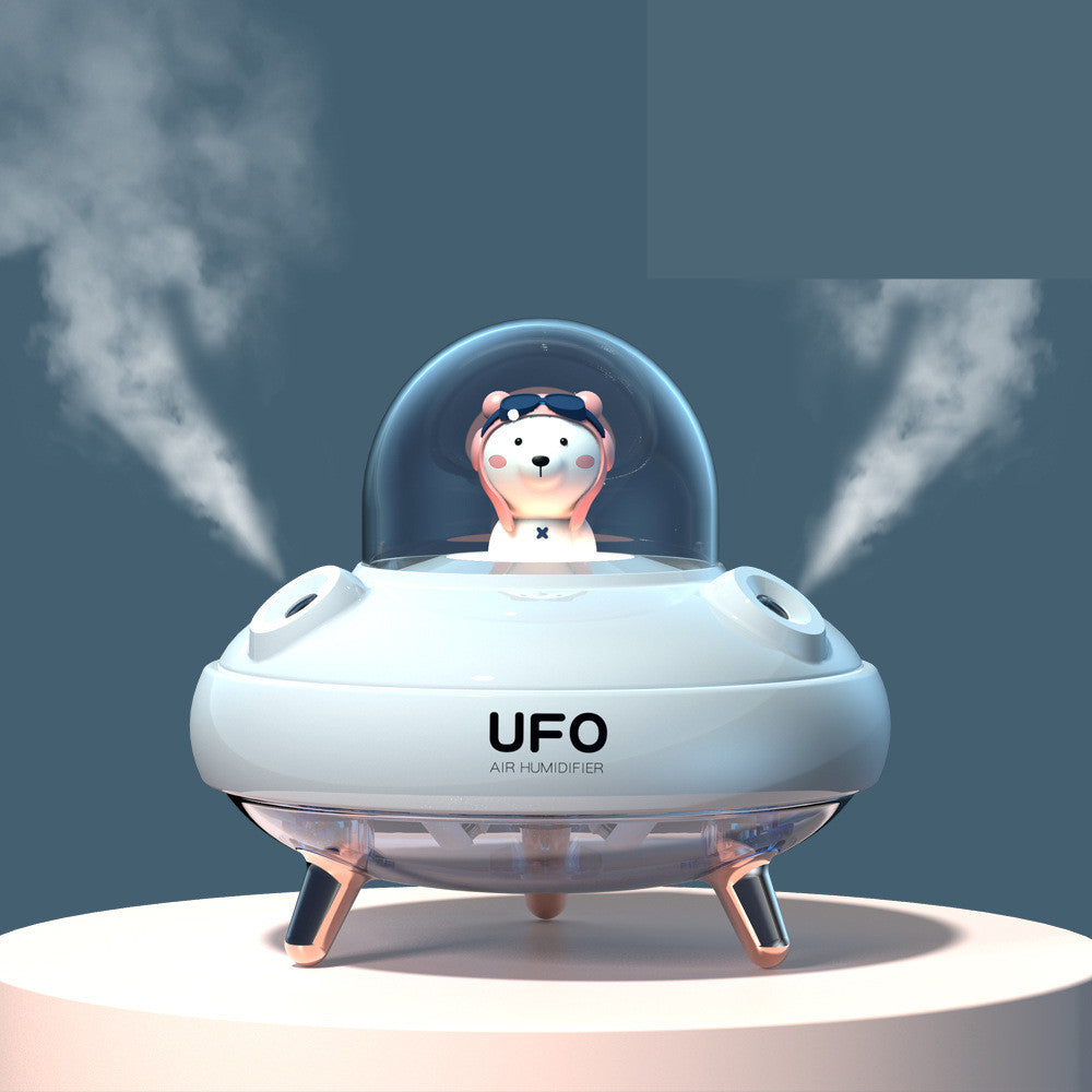 Humidificateur d’air Ultrasonique sans fil à double Buses en forme d'OVNI
