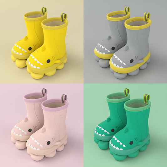 Bottes de Pluie en Caoutchouc Imperméable pour Enfant